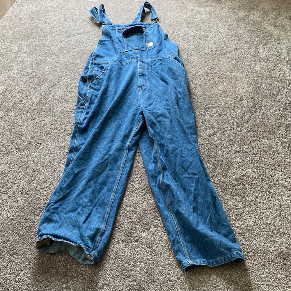 Bear River Workwear Denim Bib Overalls Size 42x30
